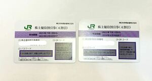 JR東日本 株主優待券 2枚 ①有効期限:2024年6月30日まで 送料無料！