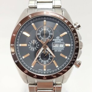 CASIO Edifice EFR-502 カシオ エディフィス／QZクォーツ クロノグラフ／現状品※要調整☆１円～