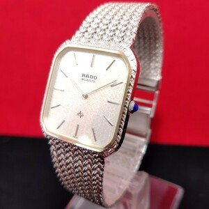 RADO ラドー 128.9502.2／QZクォーツ／swiss／シルバー文字盤／稼働品☆１円～