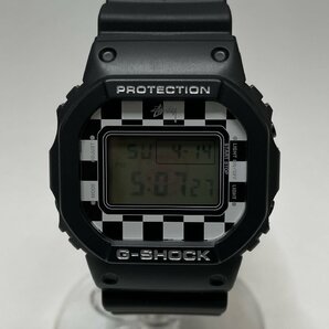 未使用 CASIO G-SHOCK STUSSYコラボモデル クォーツ腕時計 ブラック/ホワイト DW-5600VT ラバーベルト メンズ 福井県質屋の質セブンの画像1