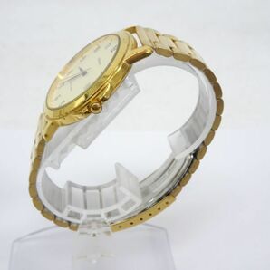 ♪tykh 1269-1 205 稼働品 ORIENT オリエント unov-a1 クオーツ メンズ腕時計 ゴールドカラーの画像5