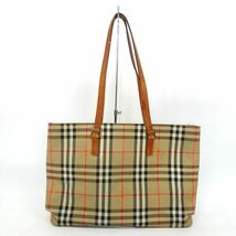 tyom 1286-1 137 中古品 BURBERRY LONDON バーバーリー ロンドン ノバチェックトートバッグ ハンドバック_画像2