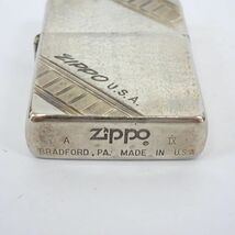 ♪tyhd 1293-1 391 ZIPPO ジッポ アメリカ製 シルバーカラー 火花確認済み_画像3