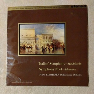 クレンペラー /シューマン 交響曲第4番　メンデルスゾーン　交響曲第4番　/英EMI　SAX2398　B/S初盤