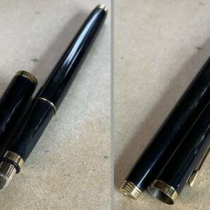 万年筆 パーカー PARKER 75 #75 黒/金 14K(14金) XFニブ まあまあ美品・書き味良好 BBカートリッジ付きの画像3