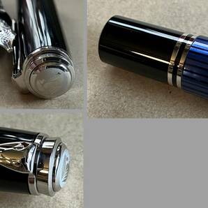 万年筆 ペリカン スーベレーン PELIKAN Souveran M805(M800) ブルー(青縞) BB 18C-750(18金)ニブ 美品・書き味非常に良好の画像6