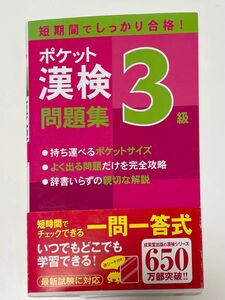 ポケット漢検３級問題集 短期間でしっかり合格！ ／成美堂出版編集部 【編】