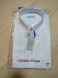 ★送料無料★洋服の青山 CHRISTIAN ORANI Standard Shirt Lサイズ 白無地 長袖Ｙシャツ×2セット 新品未使用品(タグ付き袋入) ホワイト