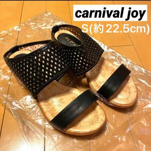 レディース　サンダル　夏　カーニバルジョイ　carnivaljoy S 22.5cm コルク ウッド 靴 ヒール