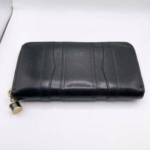 6396 BVLGARI ブルガリ ラウンドファスナー ビーゼロワン 長財布 ロゴ金具　黒 ブラック　ウォレット