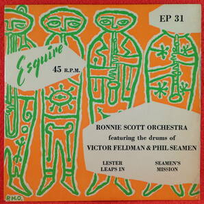 送料無料★神洗浄【国宝級レア★英国ESQUIRE7インチEP★奇跡の極美品★UK完オリ】★RONNIE SCOTT+VICTOR FELDMAN+PHIL SEAMAN★ア-トカバ-の画像1