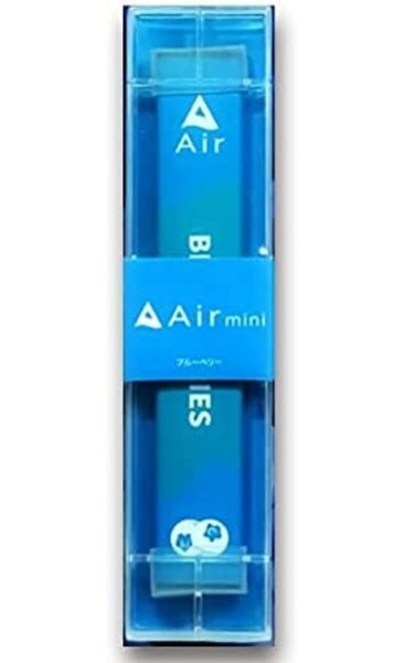 Air mini 持ち運びシーシャ 電子タバコ ニコチンなし 300回使用可能 使い捨て (ブルーベリー) 2個セット