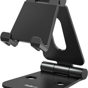 Nulaxy iPadスタンド タブレットスタンド スマホスタンド 充電スタンド 折り畳み式 270°自由調整可能 4-10インチに対応 ブラック 