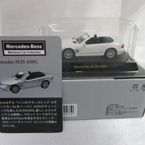 7.【KYOSH】京商 メルセデスベンツミニカーコレクション 1:64「Mercedes-Benz SL55 AMG」ホワイト 保管品の画像1