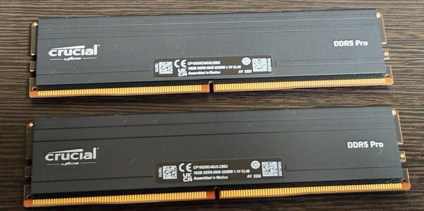 crucial DDR5 5600 PC5-44800 16GB 2枚組計32G