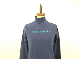 PEARLY　GATES　パーリーゲーツ　トップス　ゴルフ　ゴルフウェア　長袖　長袖Ｔシャツ　ネイビー　1　レディース　Y-500お