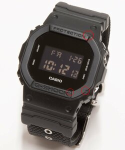 中古良品　CASIO G-SHOCK DW-5600BBN-1ER ミリタリー ブラック クロスバンド