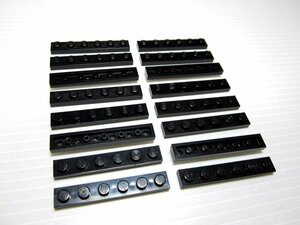 レゴ★黒色の１×６プレート１６点セット（中古品）