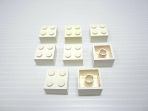 レゴ★白色の２×２基本パーツ８点セット（中古品）
