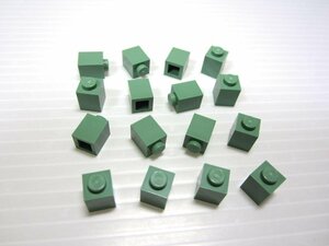 レゴ★未使用！サンドグリーンの１×１基本パーツ１６点セット