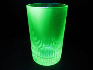 * Showa era the first period beautiful u Ran glass. .. cut shot glass peace glass cut retro glass guinomi *