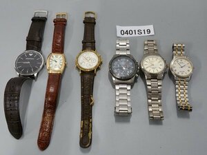 0401S19　時計　腕時計　ジャンク品　おまとめ　エンポリオアルマーニ　ジバンシイ　SEIKO など