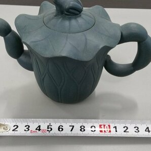 0401S65 工芸品 陶芸 中国 茶道具 急須 蛙の画像9