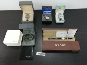 0403T45 wristwatch pocket watch junk . summarize 5 point COACH RADO SEIKO Seiko etc. 