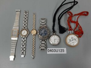 0403U125　時計　腕時計　懐中時計　ジャンク品　おまとめ　SEIKO　FOSSIL　COPAL　CITIZEN　など