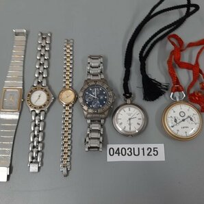 0403U125 時計 腕時計 懐中時計 ジャンク品 おまとめ SEIKO FOSSIL COPAL CITIZEN などの画像1