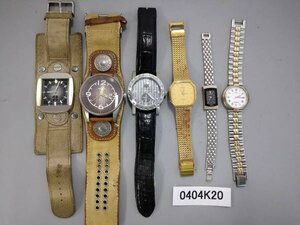 0404K20　腕時計　ジャンク品　おまとめ　SEIKOセイコー　CITIZENシチズン　FOSSILフォッシル　など