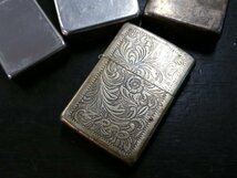 0501S24　喫煙グッズ　ライター　ZIPPO ジッポ　シルバー　おまとめ4点 ※着火未確認・現状お渡し_画像4