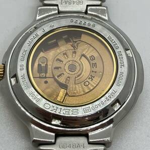 【5648】SEIKO AUTO GENERATING SYSTEM 自動巻き 不動品 デイト スケルトン 7M42-6A0L 7M42-6A00 メンズ腕時計の画像2