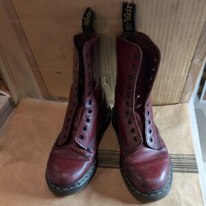 Dr.Martens 10ホール レザーブーツ チェリーレッド UK6 / USM7 / USL8 / JP25cm ★★Air wear ドクターマーチン