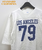 S【Champion × STANDARD CALIFORNIA FOOTBALL Tee White 別注 チャンピオン × スタンダードカリフォルニア フットボール Tシャツ】_画像1