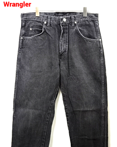 W34[Wrangler 96501CB Black Denim Pants made in USA 90's 90s Wrangler black Denim pants Old old clothes ]