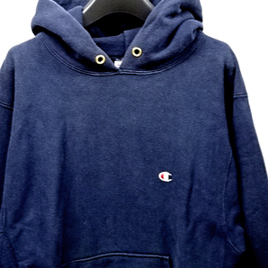 M 難有【Champion REVERSE WEAVE Navy U.S.A. USA 1990年〜2000年代初頭 刺繍タグ チャンピオン リバースウィーブ パーカー ネイビー】の画像1