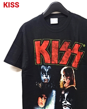 S 未使用【2009 KISS 77 ALIVE Ⅱ Tee Black Rマーク有り キス Tシャツ プリント ロック バンドTシャツ ヘビメタ ブラック オールド】_画像1