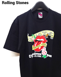 M 未使用【Rolling Stonrs TATTOO YOU TOUR Tee CANDLESTICK PARK OCT. 17,1981 Black ローリングストーンズ Tシャツ OLD オールド】