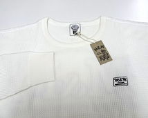 XL 新品【M&M CUSTOM PERFORMANCE WAFFLE L/S T-SHIRT 23-MT-020 WHITE エムアンドエム ワッフル ロンTシャツ サーマル カットソー】_画像5