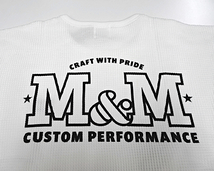 XL 新品【M&M CUSTOM PERFORMANCE WAFFLE L/S T-SHIRT 23-MT-020 WHITE エムアンドエム ワッフル ロンTシャツ サーマル カットソー】_画像8