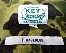 M【KEY Duck Camo Flannel Shirts RB020005AT RAGEBLUE キー ダック カモ フランネル シャツ ラージブルー 迷彩 古着】_画像9