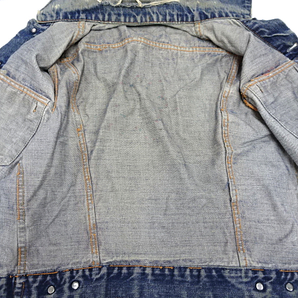 【LEVI'S Gジャン リーバイス VINTAGE オリジナル BIG E ヴィンテージ ボタン裏525 70505 3rd デニムジャケット インディゴブルー 表記無】の画像8