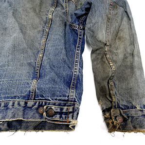 【LEVI'S Gジャン リーバイス VINTAGE オリジナル BIG E ヴィンテージ ボタン裏525 70505 3rd デニムジャケット インディゴブルー 表記無】の画像10