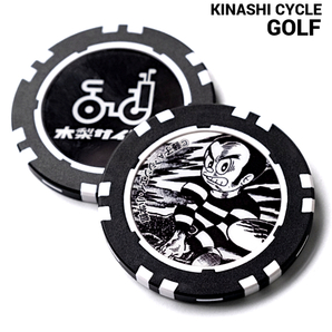 2個 新品 KINASHI CYCLE GOLF ゴルフマーカー(プロゴルファー猿) 木梨サイクル ゴルフ プロゴルファー猿 コラボレーション ゴルフマーカーの画像2