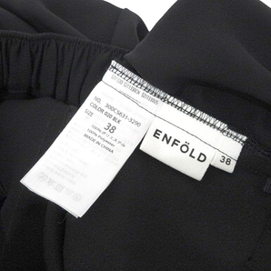 エンフォルド ENFOLD パンツ タック ジョッパーズパンツ 300CS631-3290 ブラック size 38 レディースの画像6