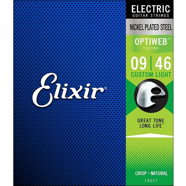 Elixir OPTIWEB #19027 Custom Light 009-046 エリクサー コーティング弦 エレキギター弦