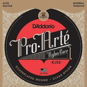 D'Addario EJ52 Pro Arte Nylon Alto Guitar Silver/Clear Normal ダダリオ クラシック弦