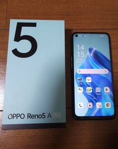 Y!mobile版 OPPO Reno5 A 6GB/128GB A101OP アイスブルー ネットワーク利用制限〇