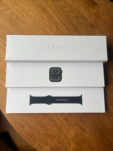 （開封済み未使用）Apple Watch Series8 グラファイトステンレススチール　45mm ミッドナイトスポーツバンド